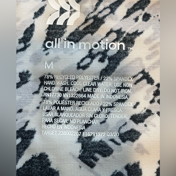 All In Motion Womens Leopard Print Long Sleeve Activewear Cropped Top Medium - Picture 7 of 7